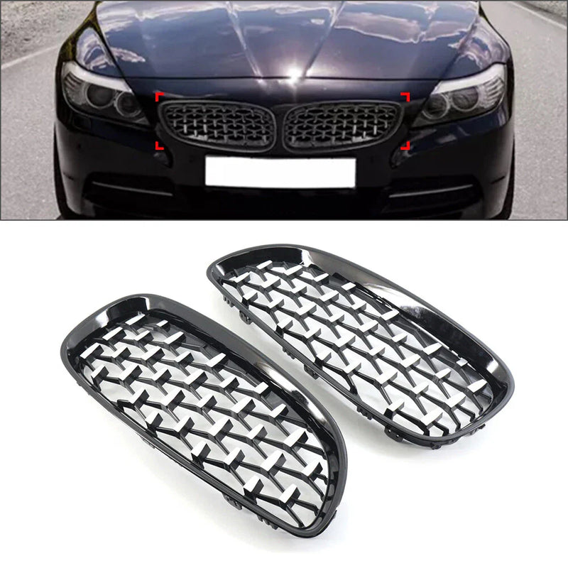 BMW Z4 Diamond Style Front Bumper Kidney Grilles (2009-2016)