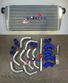 600x300x76mm Front Mount Intercooler + 3" Aluminum Piping + Blue Hoses