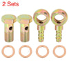 Motorcycle Car Banjo Hose Barb Bolt Fittings 2 x 12mm Diameter