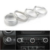 Jeep Wrangler 4 x Silver Air Conditioner Switch Knob Ring Covers (2018-2020)