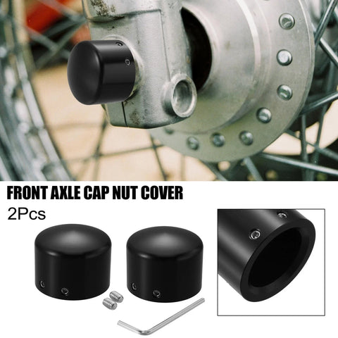 Harley-Davidson Dyna 2 x Front Axle Nut Covers Axle Cap