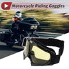 Motorcycle Riding Goggles Yellow Lens White Black Frame Cycling Sunglasses