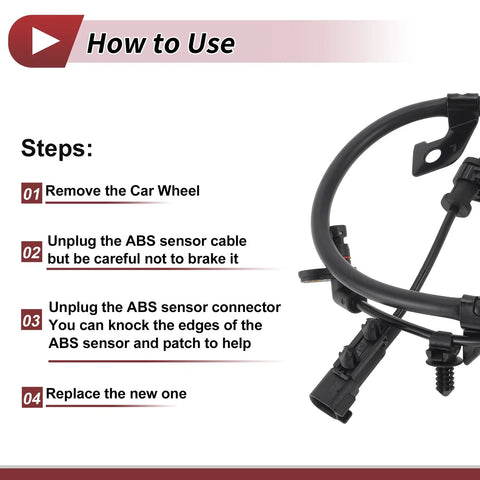 Dodge Journey L4 Rear Left ABS Wheel Speed Sensor (2011-2020)