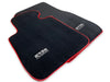 BMW 5 Series G30 Premium Black Red Round Floor Mats (2017-2023)