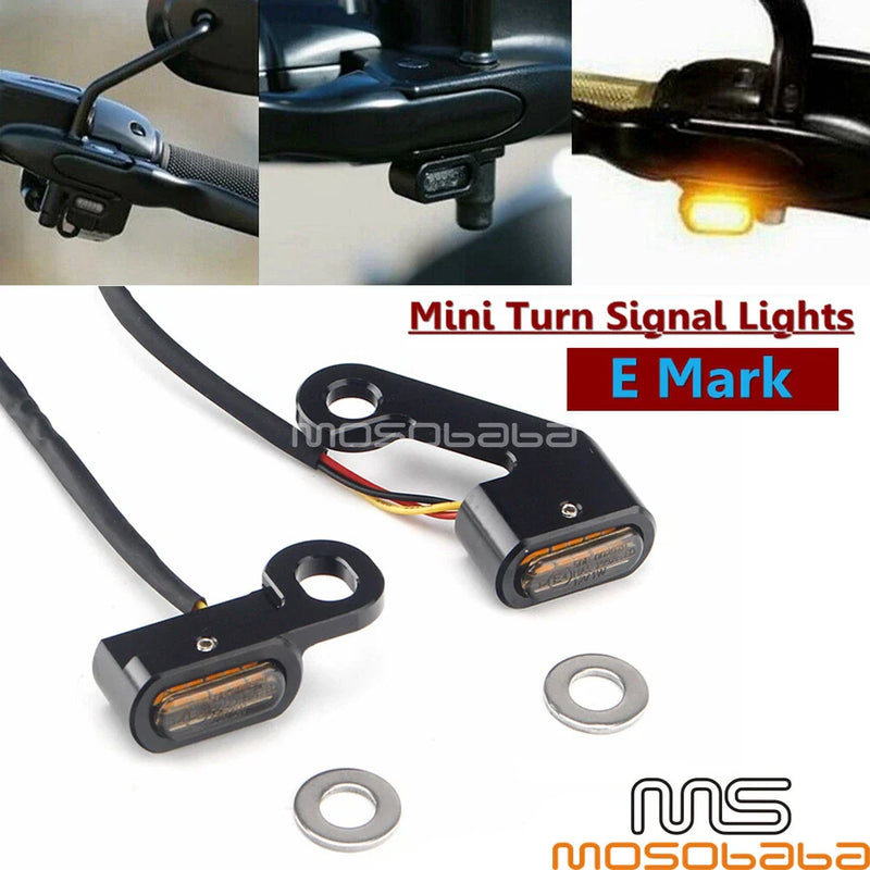 Harley Dyna Street Bob Softail Mini LED Turn Signal Indicator Lights (2006-2023)