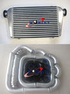 Universal Intercooler 450x300x75mm + 76mm 3" Aluminum Piping & Hose Kit
