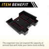Chevy Silverado 1500 for GMC Black Red Full Center Console Organizer Tray