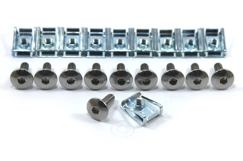 Spire Speed Clips Fairing Bolts 10 x M6 Stainless Pan Mushroom Button Head