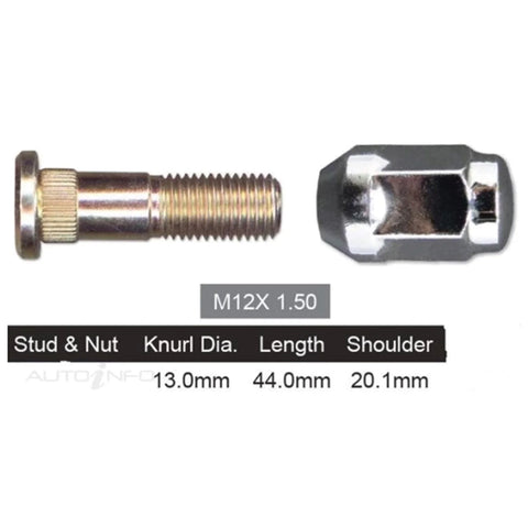 Ford Ranger PJ PK PX Rear Wheel Stud & Nut (2007 - 2021)