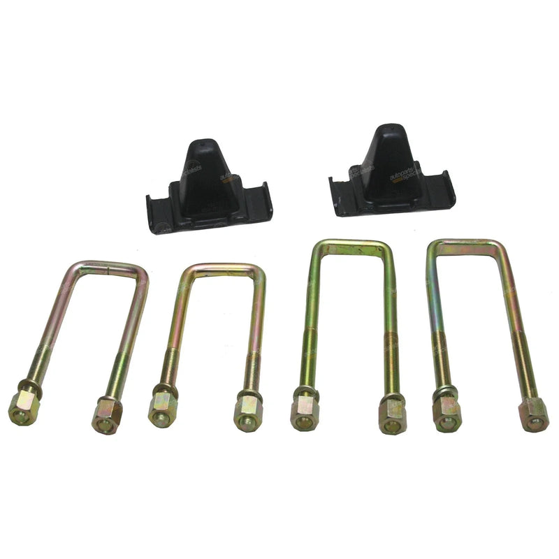 Toyota Hilux RN105 / YN65 / YN67 Front Spring Bump Stops + U-Bolts (1983–1997)