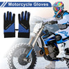 Mountain Biking Men's Full Finger Outdoor Fleece Cycling Gloves Black Blue