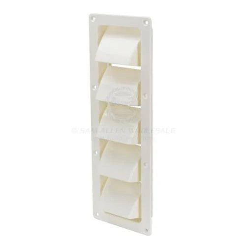 Boat / Caravan / Camper Large 5 Louvre Vent 120mm x 335mm White ABS