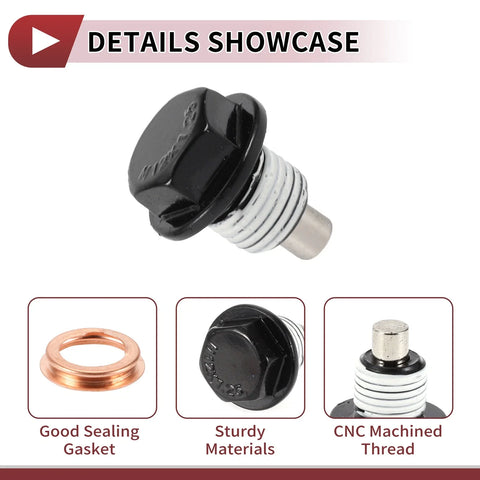 Nissan Infiniti Black White 1 Set Oil Drain Plug