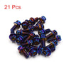 Motorcycle 21pcs Titanium Coated Motorcycle Hex Bolts M6x10mm