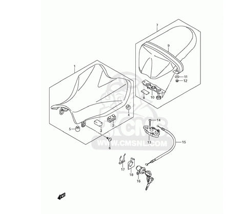 Suzuki GSX-R1000 Rear Fairing Seat Bolts 2x (2012–2014)
