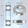 2 x 40x62x12mm 6908ZZ Car Single Row Deep Groove Ball Bearings Silver Tone