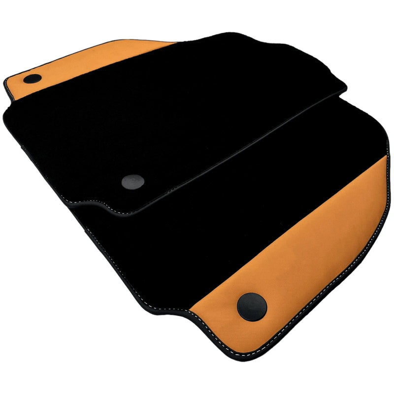 Ferrari F8 Tributo | Beige Nappa Leather AutoWin Floor Mats (2019-2023)