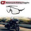 Motorcycle Goggles Clear Lens Black Frame Cycling UV400