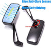Universal Motorcycle Black Aluminum Rearview Side Mirrors 8/10MM