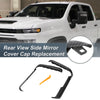 Chevrolet Silverado GMC Rearview Mirror Cover Cap Set Black Carbon Fiber