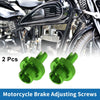 Motorcycle 2 x Brake Lever Barrel Adjusters Screws M8 Green