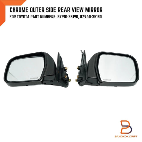 Toyota Hilux MK3 4Runner Surf Chrome Wing Door Side Mirror (88-97)