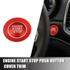Jeep Cherokee Red Engine Start Stop Button Cover Trim Kit