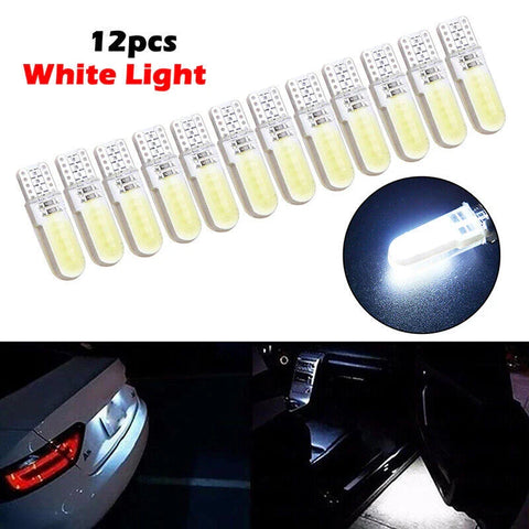 Various Models 12 x T10 194 W5W COB 2835 SMD LED Car License Light Bulbs