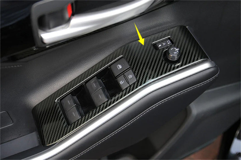 Toyota Highlander 2020-2023 4x Carbon Fiber Window Lift Panel Cover Trim
