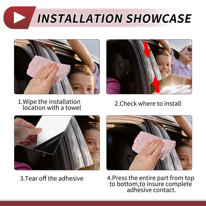 Lexus GS (2006-2011) Silver Tone 6 Pcs Door Pillar Window Trim