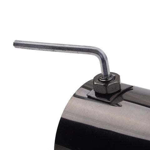 Titanium Black Car 2.5" Inlet Dual Rear Muffler Exhaust Tip Tail Pipe