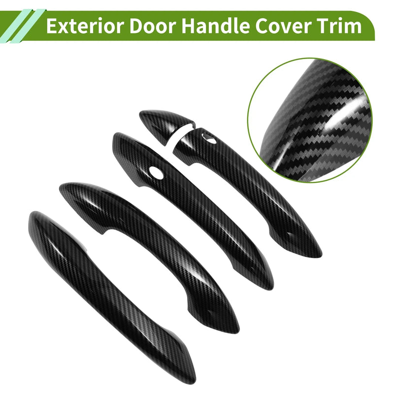 Hyundai Tucson (2022-2024) Carbon Fiber Black Exterior Door Handle Cover Trim
