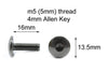 10x Honda CBR Tête De Fourche Boulons M5 X 16Mm