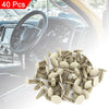 Toyota 40pcs Plastic Bolt Rivets Fastener Bumper Retainer Clips Beige