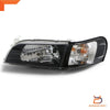 Toyota Corolla Crystal Black Headlight Lamp Set (1992-1997)