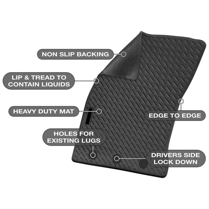 Prado GDJ150 GRJ150 KDJ150 Full Set Custom Fit Moulded Rubber Floor Mats