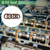 Oil Seal 35x47x10mm FKM Rubber High Pressure Brown 5 pcs