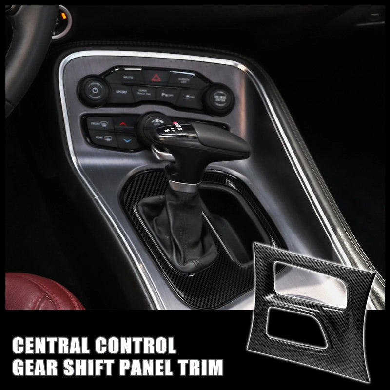 Dodge Carbon Fiber Black Central Control Gear Shift Panel Trim
