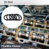 Oil Seal 72x90x10mm Nitrile Rubber Rotary Shaft Seal Black 5 Pcs