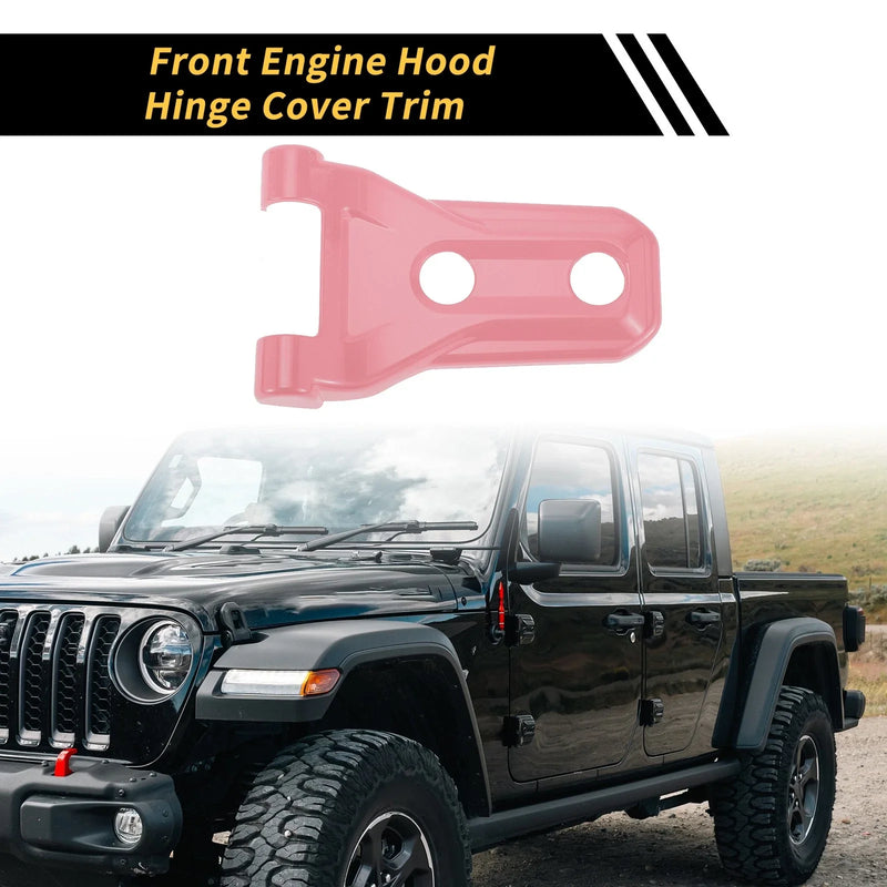 Jeep Wrangler JL JLU (2018-2024) - Pink 1 Set Hood Hinge Cover Trim