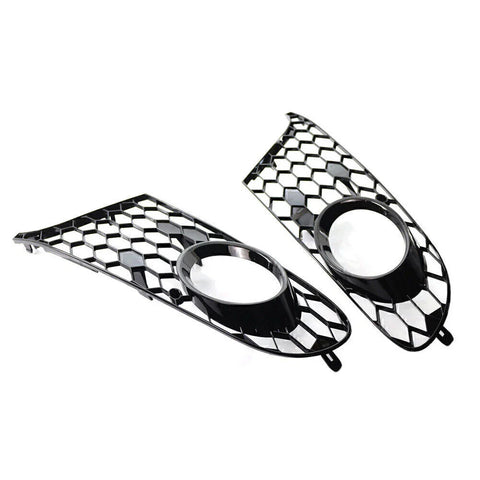 VW Golf 6 Jetta Honeycomb Front Lower Bumper Fog Light Grille (09-14)