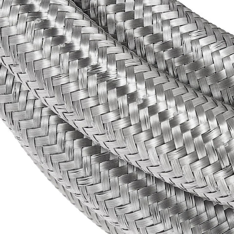 AN8 - Compatible with Various Models Stainless Steel Braided Fuel Hose
