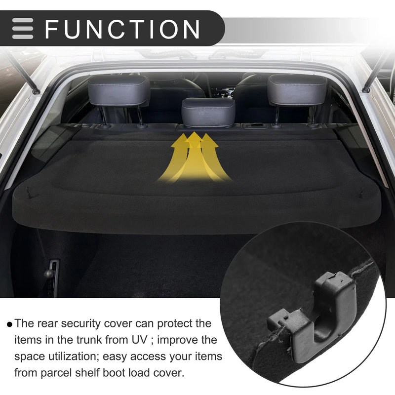 Ford Fiesta (2013-2017) Black Rear Parcel Shelf Boot Load Cover
