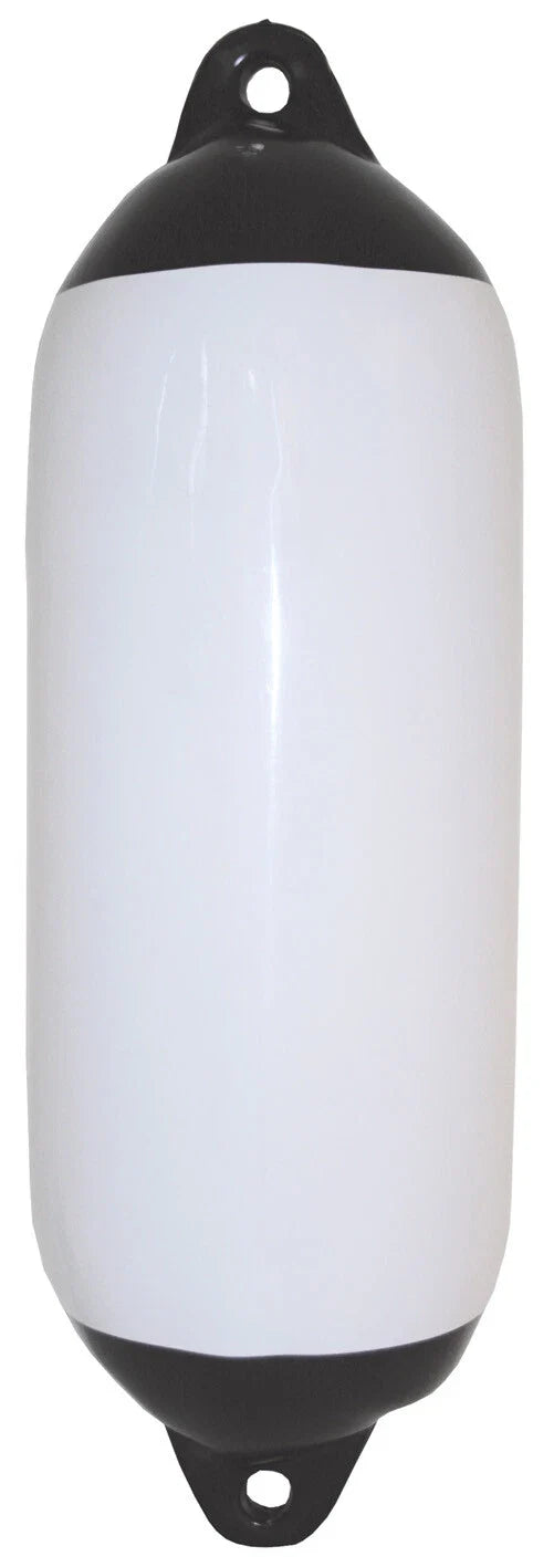 Heavy Duty Boat Fender Mooring White/Black End PVC 580mm x 150mm
