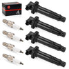 Yamaha YZF R6 4Pcs Ignition Coils & Spark Plugs (1999–2002)