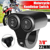 ATV 10A Switch 22mm 7/8" Dual Button Fittings Fog Spot Light Handlebar
