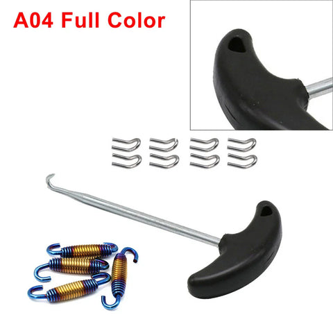Motorcycle Stainless Steel Exhaust Pipe Muffler Mounting Springs Hooks