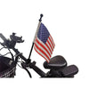 Harley Honda BMW Black 15" Motorcycle Bike Flag Pole Luggage Rack Mount