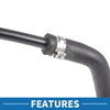BMW 750i 4.8L (2006-2008) Rubber Black 1 x Piece Radiator Hose