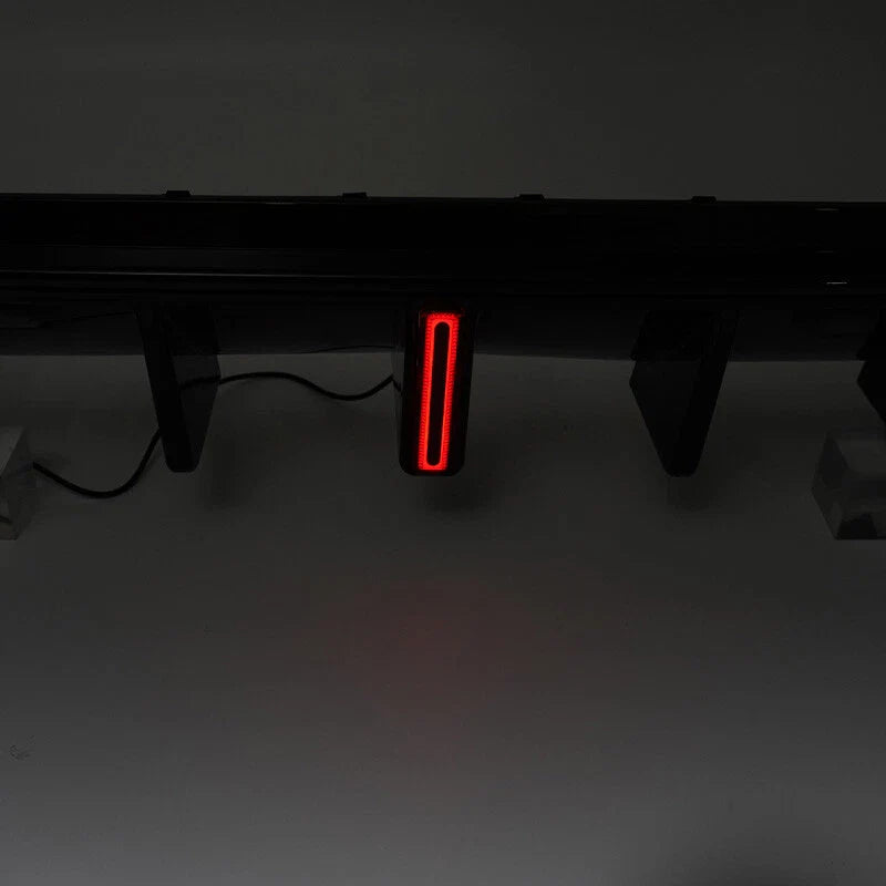 BMW G01 LCI Gloss Black Rear Diffuser Bumper Lip with LED Light (2017-2021)